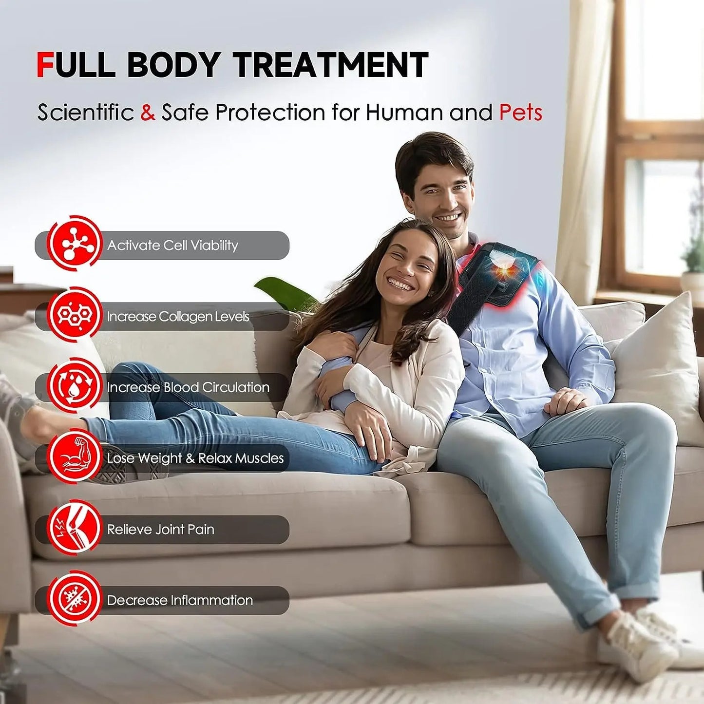 LED Red and Infrared Light Therapy Belt